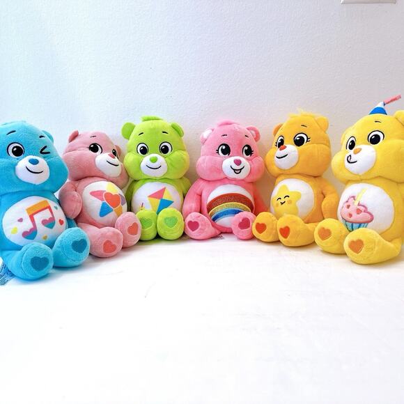❌SOLD❌ 2021 Care Bears 9 inch Plush lot of 6 by Basic Fun Laugh a Lot Plush Toys - Picture 2 of 14